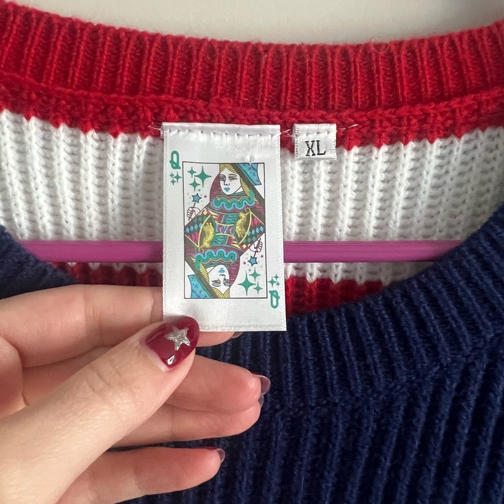 Queen of sparkles united we sparkle sweater tank / sweater vest xl - Picture 6 of 6